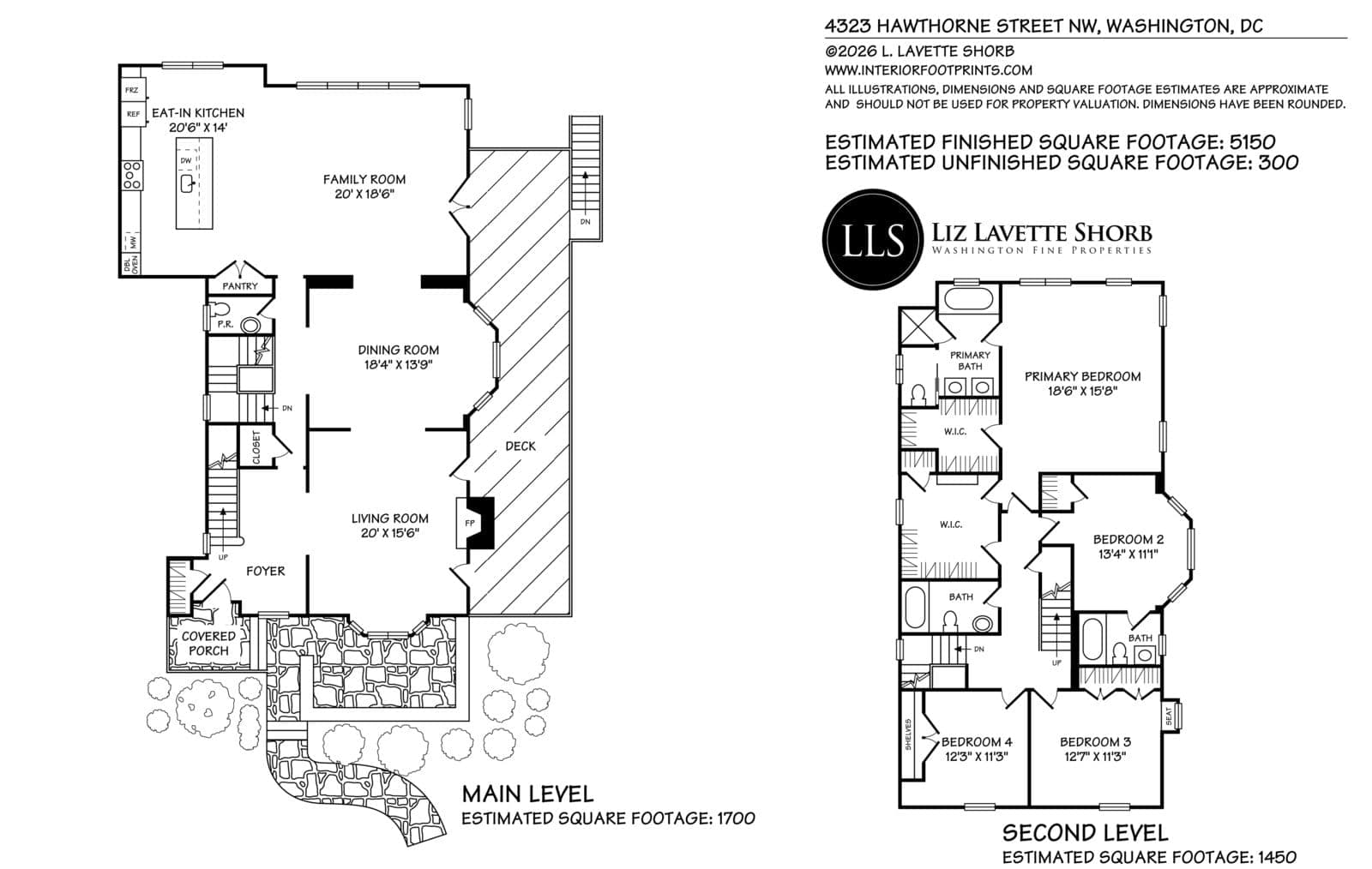 Main & Second Levels floor plan